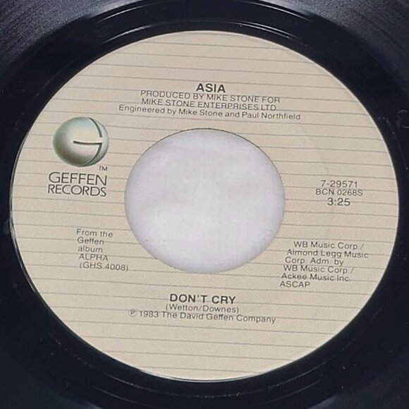 Asia Don t Cry / Daylight 45 RPM 1983 Geffen 7-29571 - Picture 4 of 8
